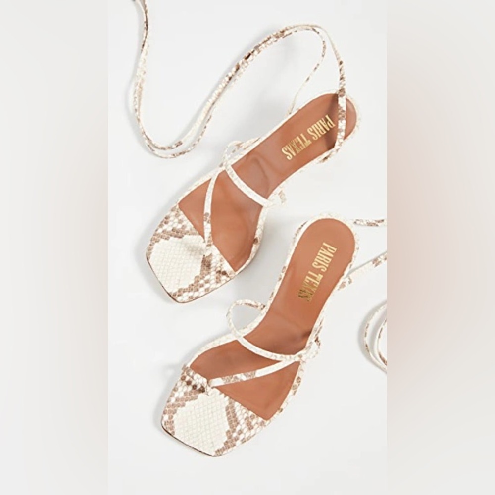 Paris Texas python wrap sandal